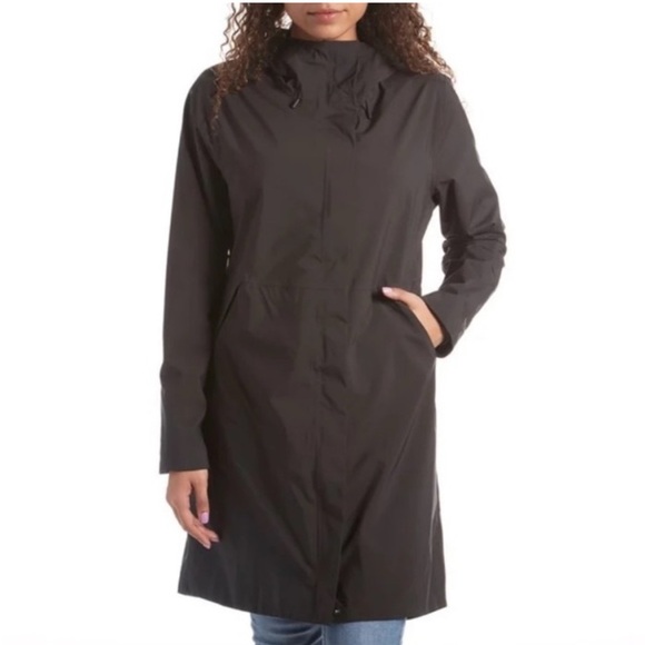Patagonia W’s Yosemite Falls Trench Coat Jacket Waterproof Black Size Small - Picture 1 of 7